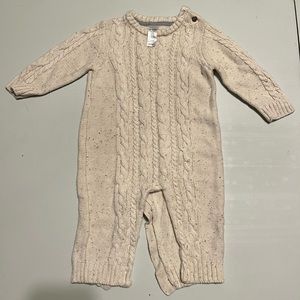 🌟Knit Tan Colored Footie Size 6-12 Months